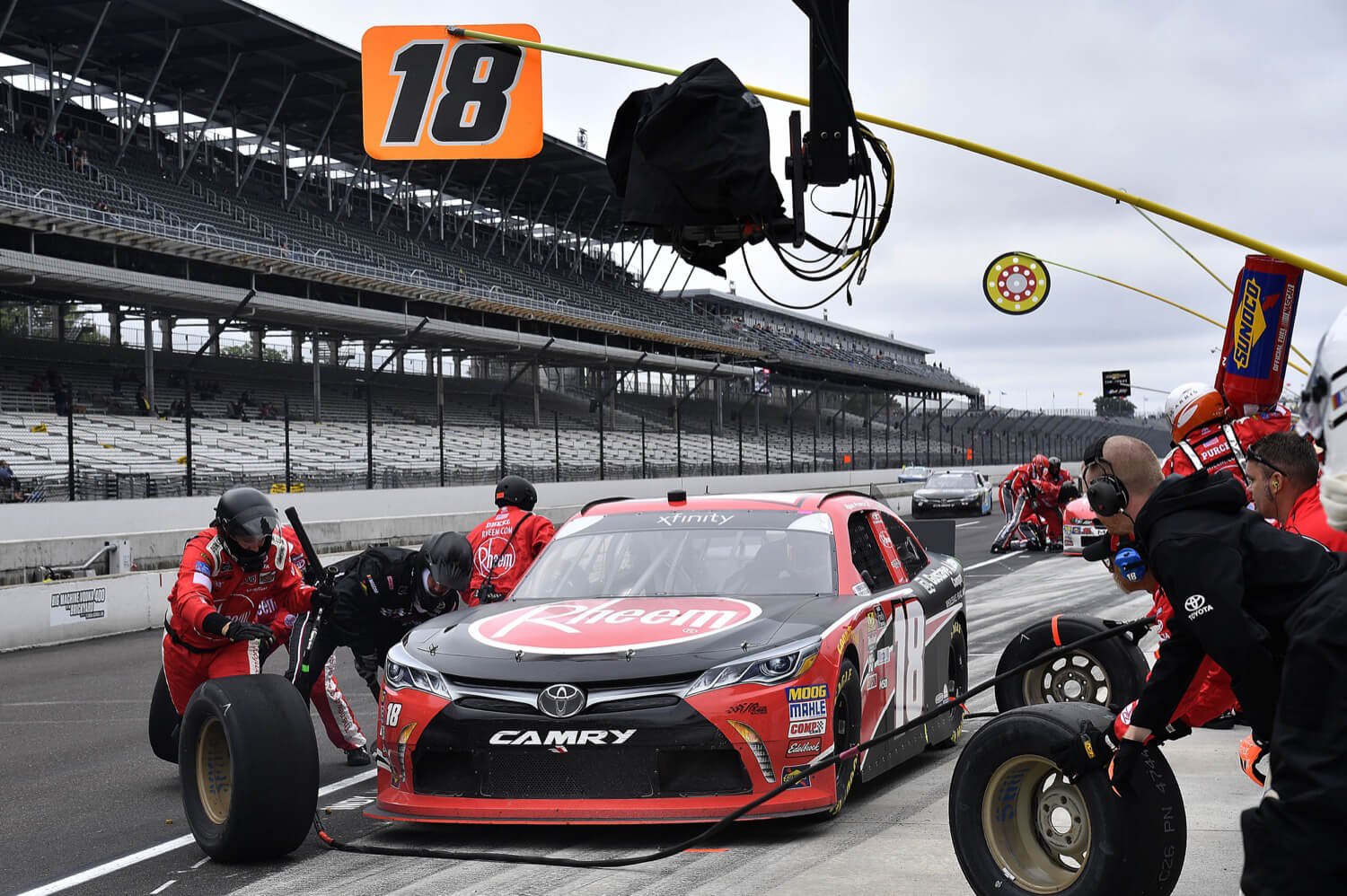 9/10/18 NASCAR Xfinity Series, Lilly Diabetes 250, Indianapolis Motor Speedway, Ryan Preece, Joe Gibbs Racing, Toyota Camry, Rheem