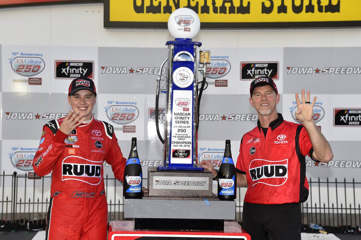 7/28/18 NASCAR Xfinity Series, US Cellular 250, Iowa Speedway, Christopher Bell, Ruud, Rheem, Joe Gibbs Racing, Win