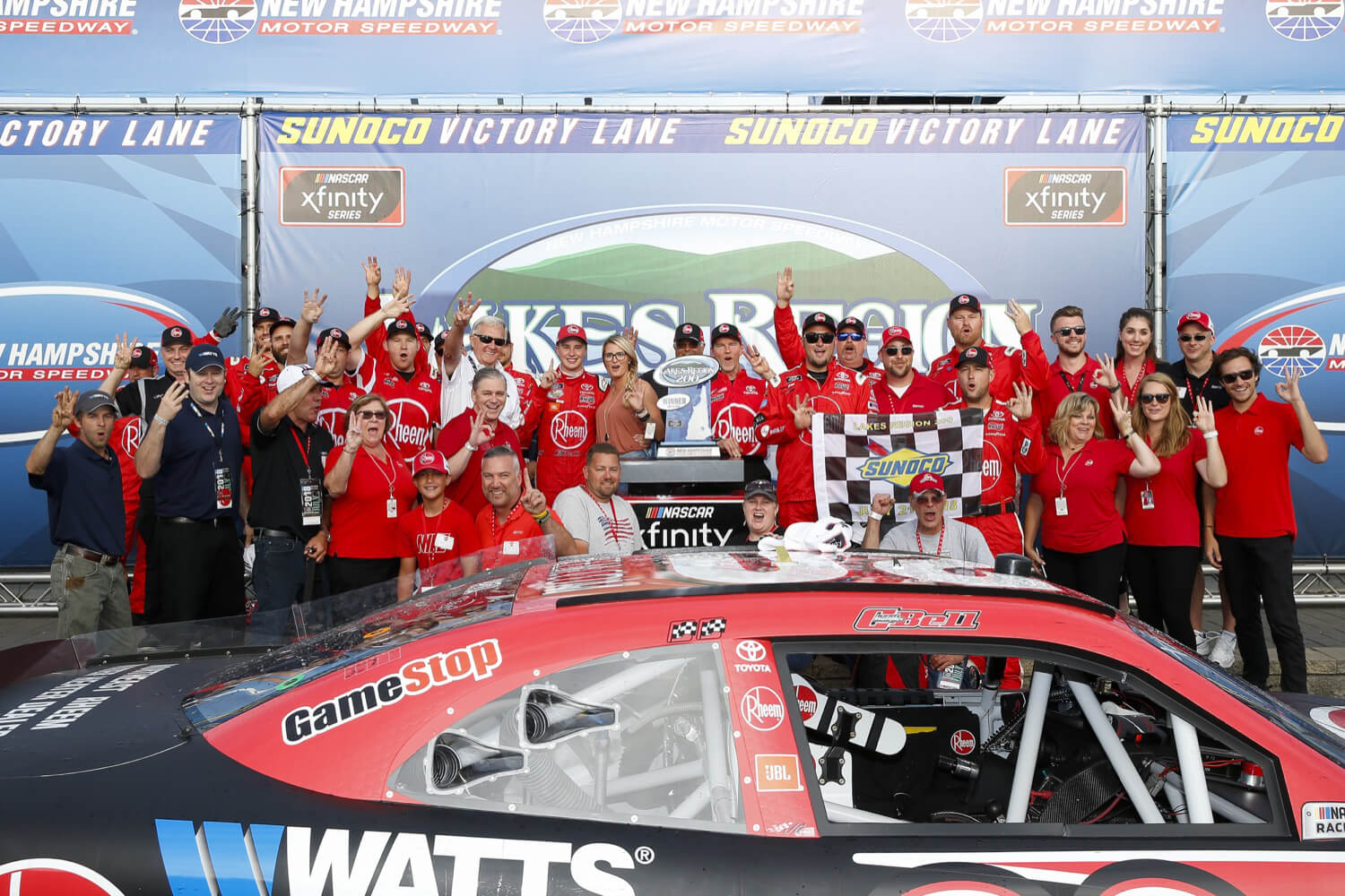 7/21/18 NASCAR Xfinity Series, Lakes Region 200, New Hampshire Motor Speedway, Christopher Bell, Rheem, Joe Gibbs Racing, Win