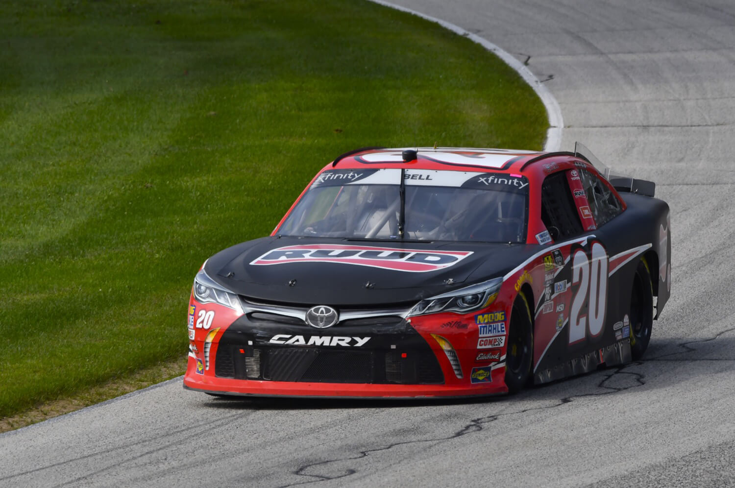 8/25/18 NASCAR Xfinity Series, Johnsonville 180, Road America, Christopher Bell, Joe Gibbs Racing, Toyota Camry, Ruud, Rheem